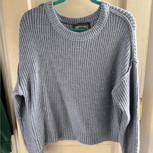 American Eagle Knit Baby Blue Sweater